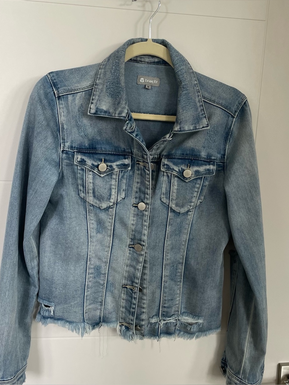 ‼️🌟TRACTR🌟Distressed Denim Jacket, Medium